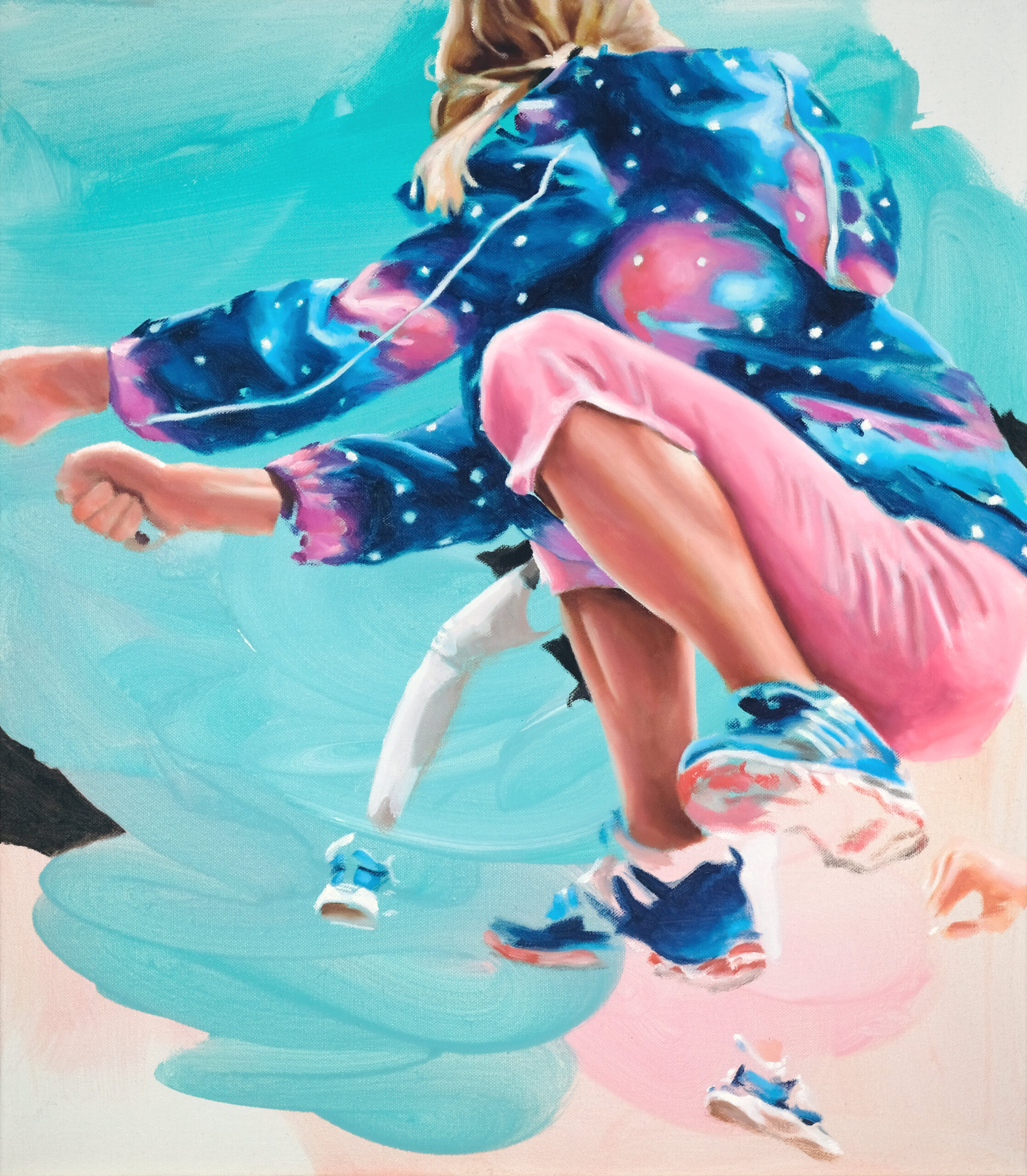 levitate, 2021, oil on canvas, 80 x 60 cm