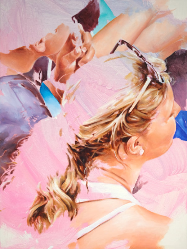 street romance, 2022, oil on canvas, 80 x 60 cm